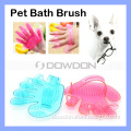 Pet Cat Dog Bath Brush PVC Plastic Comb with Adjustable Strap Pet Dog Cleaning Grooming